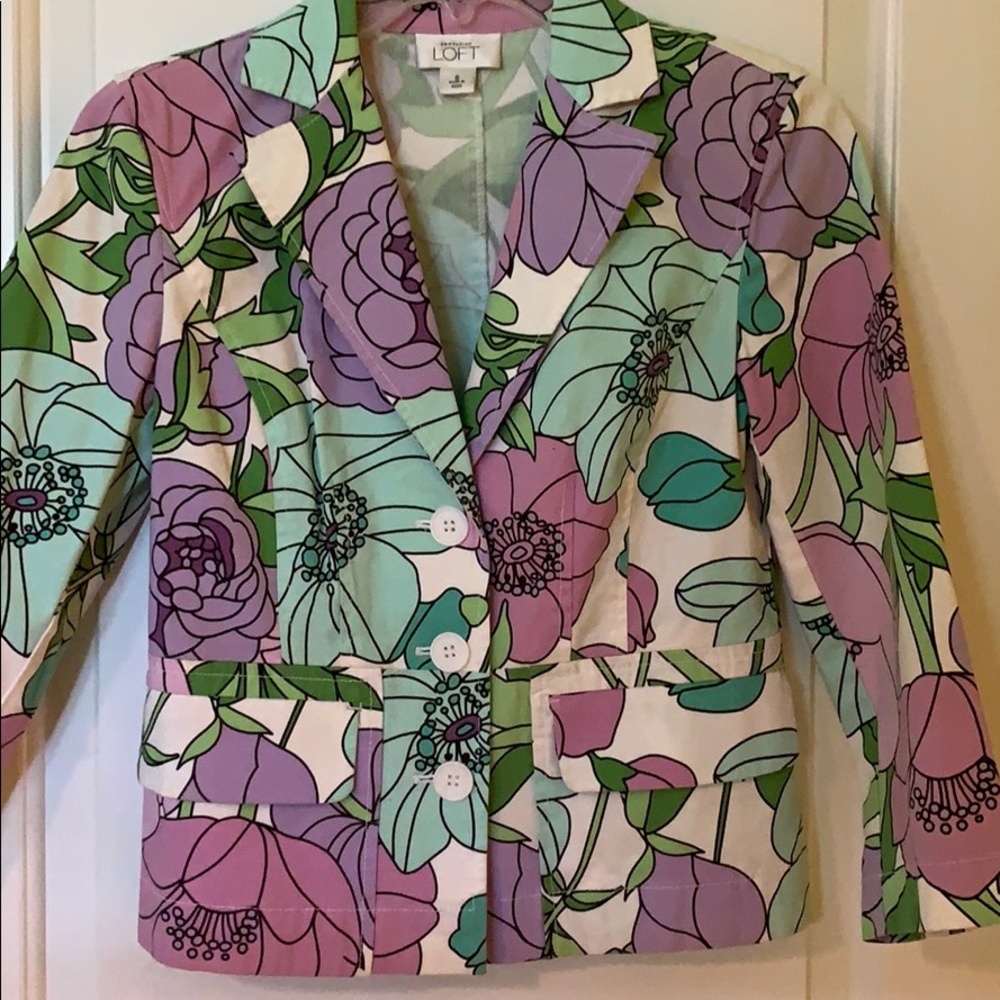 🎀 2 for $30 Loft Floral Blazer Jacket